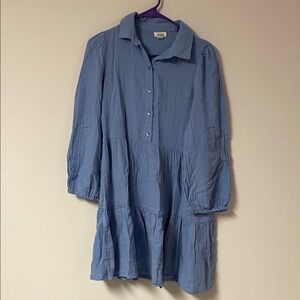 NWT a.n.a Light Blue Casual Dress - medium TALL
